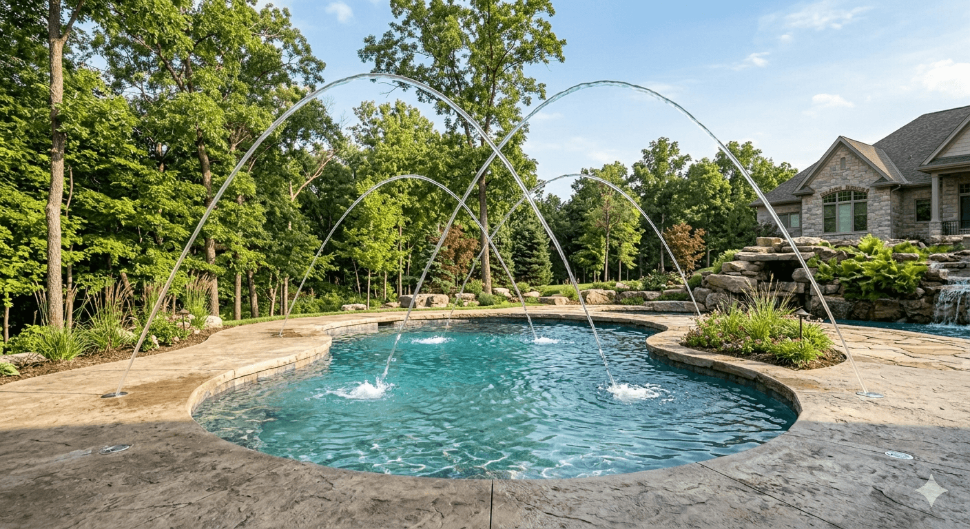 Laminar Deck Jets — Water Features by Clearwater Pool & Spa in Midtown Tulsa, Oklahoma
